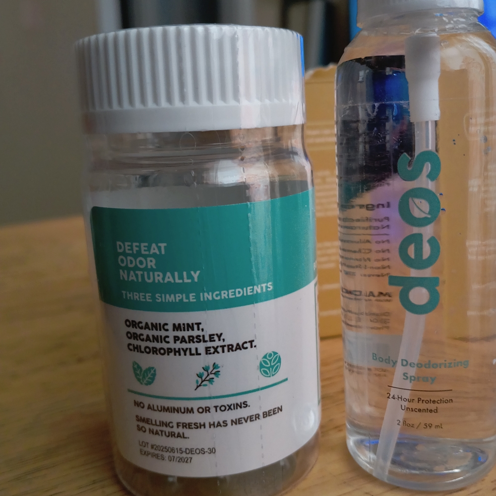 Deos Body Deodorizing Spray and Natural Odor Eliminator(Never Opened)